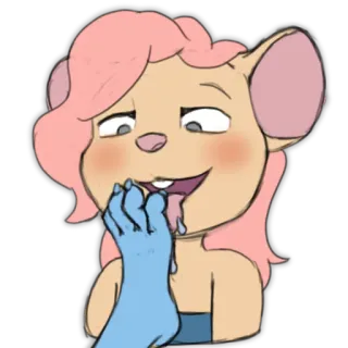 🐾 0cb70987 Мультфильм, Персонаж, Палец ноги, Стопа, Мышь telegram sticker