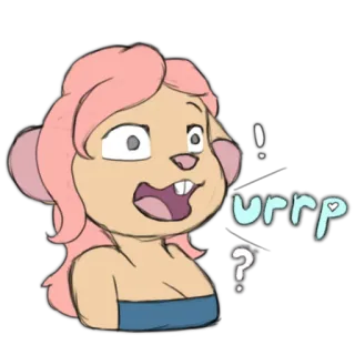 Rose Big Little Mouse telegram stickers