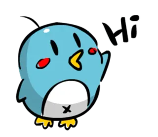 👋 28de81ca Hi ペンギン, 鳥, かわいい, こんにちは, 手を振る telegram sticker