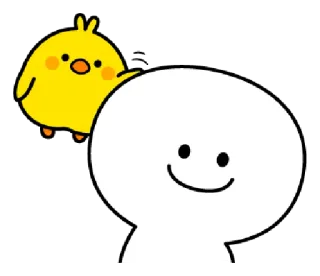 ☺️ 8a1f68d6 carino, uccello, semplice, minimalista, personaggio, felice whatsapp sticker