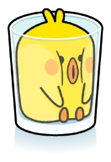 🐥 edbfcf7f adesivo, giallo, carino, uccello, vetro, personaggio whatsapp sticker