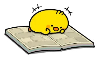 😆 ff77db4c Cartone animato, Pulcino giallo, Carino, Adorabile, Animale, Pulcino, Libro whatsapp sticker