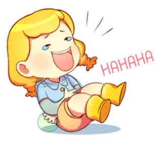 😂 5cee4f13 HAHAHA 笑, 卡通, 搞笑, 女孩, 哈哈 telegram sticker