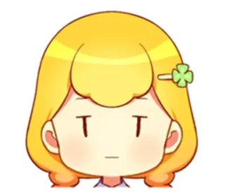 😒 7e68e588 卡通, 女孩, 金发, 表情符号, 贴纸, 剪贴画 telegram sticker
