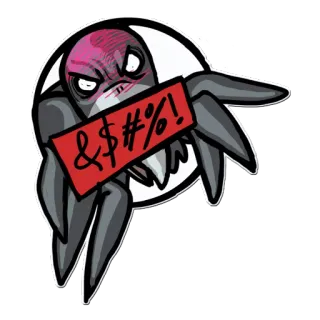 🤬 d96a4d37 &$#%! en colère, censuré, dessin animé, obscénité whatsapp sticker