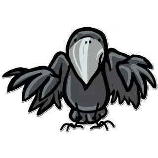🤷‍♂️ fad360fe pájaro, cuervo, pegatina, dibujo animado, animal, ilustración telegram sticker