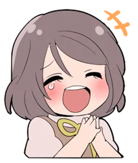 😂 6521e809 애니메이션, 만화, 소녀, 울음, 웃음, 행복 whatsapp sticker