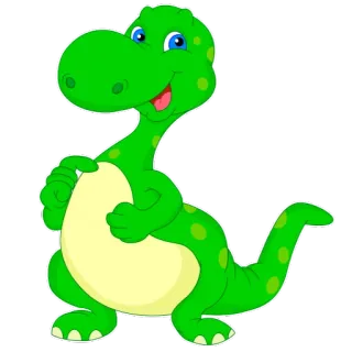 😊 0602c2d1 dinosaur, cartoon, animal, cute, green, reptile, prehistoric whatsapp sticker