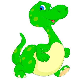 🐲 3303a226 dinosaur, cartoon, reptile, cute, green, animal whatsapp sticker