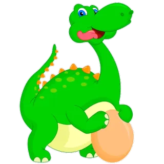 😀 86d6cb33 dinosaur, cartoon, friendly, cute, prehistoric, reptile, animal whatsapp sticker