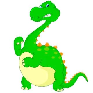 😀 c378cad6 dinosaur, cartoon, reptile, angry, green, animal, prehistoric whatsapp sticker