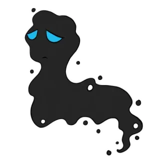 🤪 015dcf50 Blob, Triste, Cartone animato, Personaggio, Arte digitale, Astratto telegram sticker