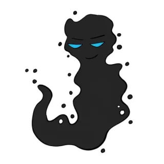 🤪 5f29373e ombra, mostro, creatura, silhouette, cartone animato, astratto telegram sticker
