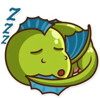 😪 71d4123b ZZZ นอนหลับ, การ์ตูน, สัตว์, ปลา, น่ารัก, zzz telegram sticker