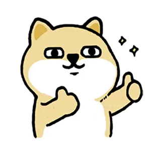 👍 196565b6 собака, большой палец вверх, позитив, милый, одобрение whatsapp sticker