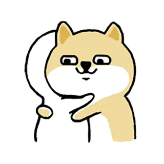 👬 1d12e59c собака, объятие, милый, мультфильм, животное, друг whatsapp sticker