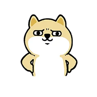 👿 94d893e1 собака, сиба ину, мем, раздраженный, выражение, мультфильм, смешной, стикер whatsapp sticker