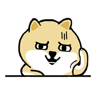 🤦 9a6a74aa собака, мультфильм, милый, злой, наклейка, эмодзи whatsapp sticker