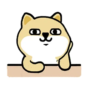 🙂 a958ca11 собака, милый, животное, мультфильм, питомец, сиба ину whatsapp sticker