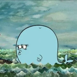 😾 df629c57 kartun, paus, laut, samudra, air, animasi whatsapp sticker