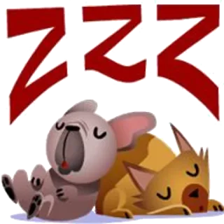 😴 c5e81f06 ZZZ schlafend, tiere, hund, katze, müde, zzz telegram sticker