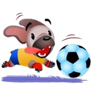 ⚽ d376836d Hund, Fußball, Fußball, Sport, Tier telegram sticker