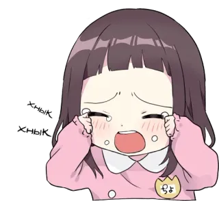 😢 16df568d хнык хнык ร้องไห้, อนิเมะ, ผู้หญิง, น้ำตา, เศร้า whatsapp sticker
