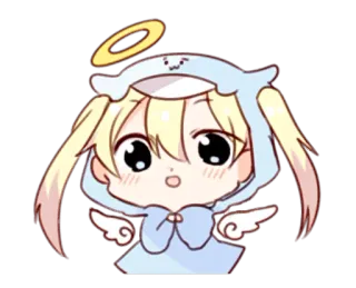 😇 7e9e6afc アニメ, マンガ, ちび, 可愛い, 天使, カワイイ, 漫画 telegram sticker