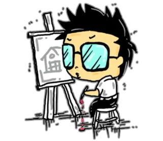 Little Glasses @tikelku telegram stickers