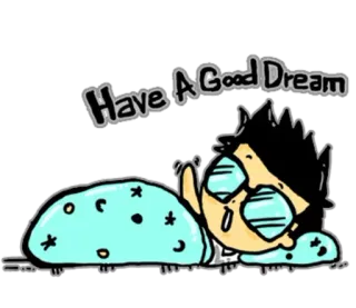 💤 7f1d526b Have A Good Dream Schlaf, Gute Nacht, Traum, Cartoon, Herzerwärmend whatsapp sticker