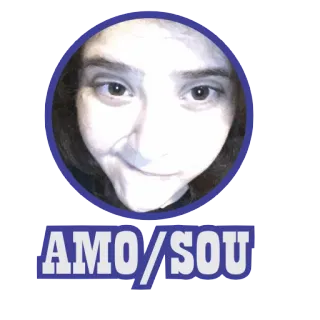 😍 215327db AMO/SOU persona, ritratto, faccia, testo, amo, sono telegram sticker