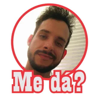 😉 586b3250 Me dá? uomo, adesivo, meme telegram sticker