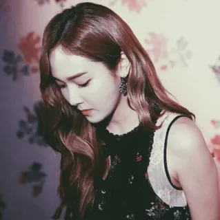 🖲 30555957 Frau, Porträt, Blumen, Kleid, Schönheit, Mode whatsapp sticker