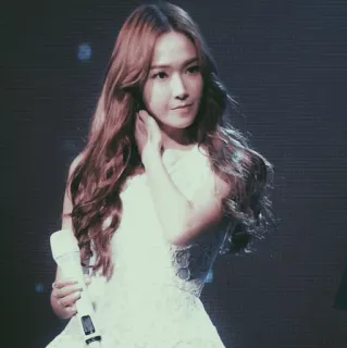 🗽 5b3875ac Frau, Sängerin, Kleid, Mikrofon, Porträt whatsapp sticker