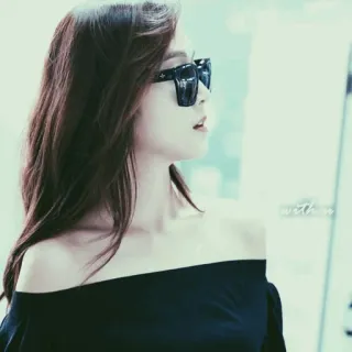 🖲 9f5b5e42 with me Frau, Sonnenbrille, Off-Shoulder Top, Mode, Stil whatsapp sticker