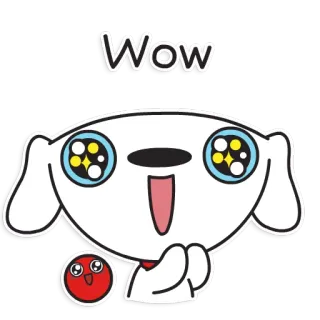 😲 09c7ba78 Wow 犬, かわいい, 漫画, サプライズ, すごい telegram sticker