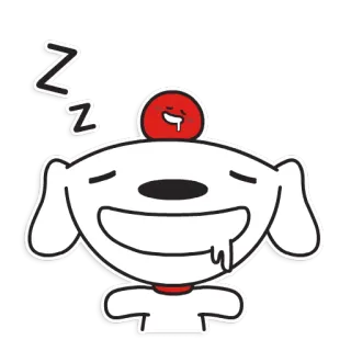 😴 54ff2e02 睡眠, 夢, 赤, 白, 漫画, キャラクター telegram sticker