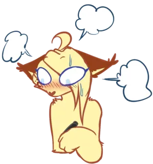 ☺️ e7c9d269 猫, 卡通, 思考, 紧张, 绘画 telegram sticker