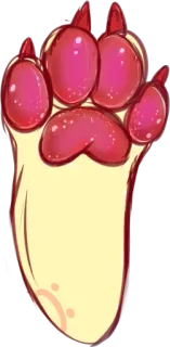 🐾 f27ed8b3 爪子, 脚, 动物, 毛茸茸, 可爱, 粉色, 脚趾 telegram sticker