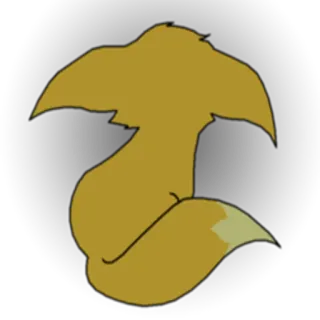 😶 cc3184b9 狐狸, 动物, 轮廓, 橙色 telegram sticker