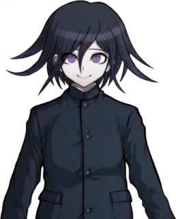 🙂 1757d5af Kokichi Oma อนิเมะ, มังงะ, โคคิจิ, ดันกันรอนปะ, สีม่วง whatsapp sticker