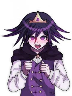 🤴 1fcad680 Kokichi Oma Danganronpa V3: Killing Harmony อนิเมะ, ตัวละคร, มงกุฎ, ดันกันรอนปะ, เกม whatsapp sticker