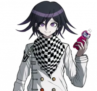 🥤 75d58e4e Kokichi Oma อนิเมะ, มังงะ, สีม่วง, เครื่องดื่ม, ร่าเริง whatsapp sticker