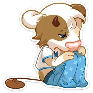 😔 8178b1f8 Cartone animato, Animale, Leone, Triste, Carino, Pigiama telegram sticker
