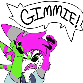 🙌 053153ea GIMMIE! 卡通, 动物, 毛茸茸, 表情, 动画, 可爱 telegram sticker