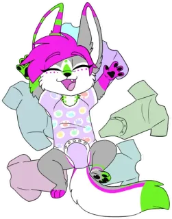 👚 51f70f08 拟人, 兽迷, 卡通, 动物, 狐狸, 可爱 telegram sticker