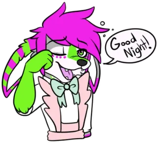 💤 9cc82135 Good Night! 兽迷, 晚安, 动物, 困, 卡通 telegram sticker