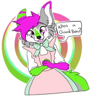 🍭 c276662b Whos a Good Baby? 兽人, 拟人, 动物, 角色, 贴纸 telegram sticker