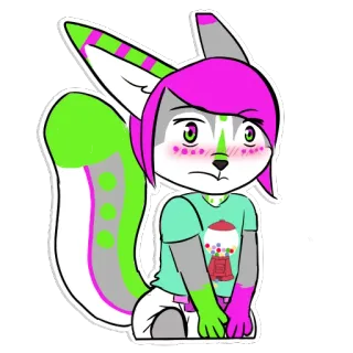 😳 e1913fbe 兽人, 拟人, 狐狸, 角色, 卡通, 可爱 telegram sticker