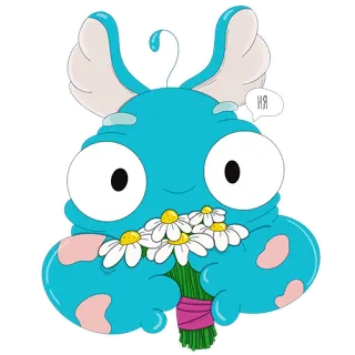 Милый монстр Кьюриосити whatsapp stickers